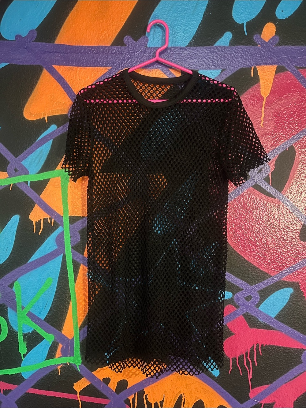 Black mesh t-shirt